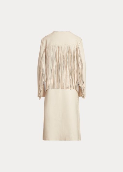 Casaco Polo Ralph Lauren Fringe Lambskin Mulher 79468-HTUV